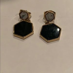Geometric black earrings